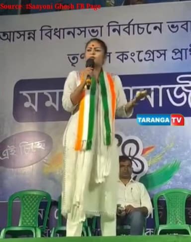 ভবানীপুরে সম্প্রীতির বার্তা দেন সায়নী ঘোষ