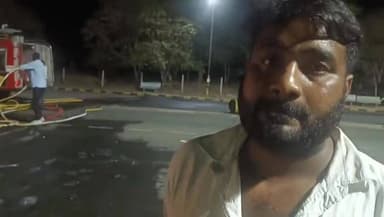 छापरी टोल प्लाजा ट्रक में लगी भीषण आग लिया विकराल रूप #aag #truck #damkal #toll #didwanajila #news