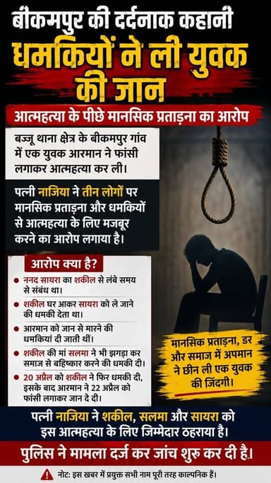 धमकी, बदनामी और डर… आखिर क्यों हार गया युवक?
.
#BajjuThana #BreakingNews #CrimeNews #RajasthanNews #MentalHarassment #Po...