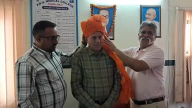 चूरू: राजकीय भरतिया अस्पताल में रिटायर्ड कर्मचारियों को कार्यवाहक नर्सिंग अधीक्षक बनाए जाने पर सम्मान, प्रिंसिपल डॉ एमएम ने पुकारा