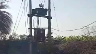 धार: खेत में आग लगने से केले की फसल जली, बिजली डीपी में फाल्ट से उठीं लपटें