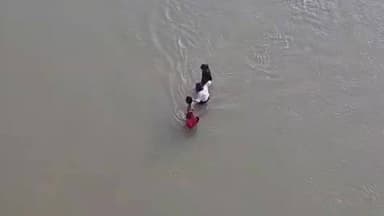 सहार: सहार–अरवल मार्ग पर सोन नदी पुल की रेलिंग से दो डांसर 50 फीट नीचे सोन नदी में गिरीं, लाइव वीडियो आया सामने, बची जान