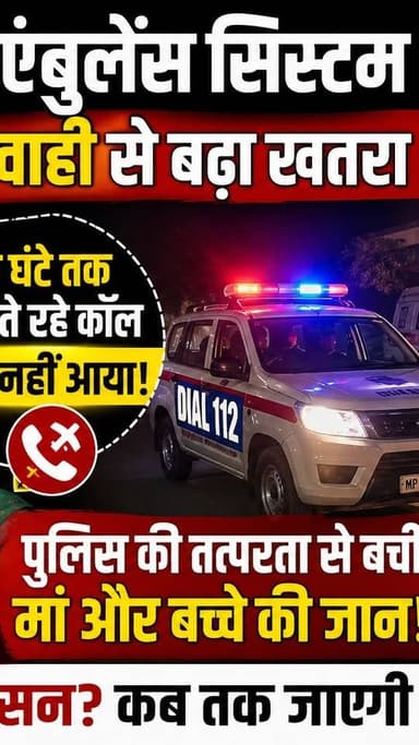 सीतामऊ में 108 एंबुलेंस फेल, डायल 112 बनी जीवन रक्षक—लापरवाही पर बड़े सवाल!
#सीतामऊ #AmbulanceFail #Dial112 #MPNews #Br...