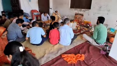 लोहाघाट: नगर से लगी ग्राम सभा फोर्ती के त्यौंदर बाबा मंदिर में अखंड रामायण पाठ का आयोजन किया गया