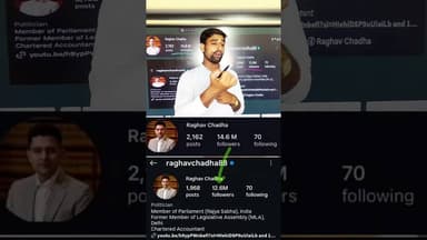 राघव चड्ढा का Followers क्यों कम हो रहे हैं#RaghavChadha #BJP4IND #video #today #follower #viralreel