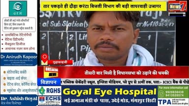 #news बिजली विभाग की लापरवाही से बड़ा हादसा, तार पकड़ते ही दौड़ा करंट #gudhachandraji #karauli