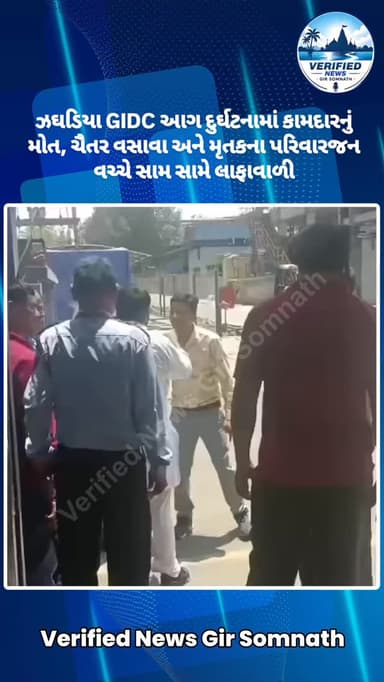 ઝઘડિયા GIDC આગ દુર્ઘટનામાં કામદારનું મોત, ચૈતર વસાવા અને મૃતકના પરિવારજન વચ્ચે સામ સામે લાફાવાળી
#girsomnath #veraval #...