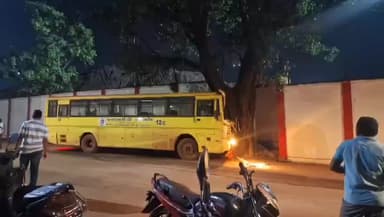 दंतेवाड़ा: किरंदुल में एनएमडीसी की बस दुर्घटना, ड्राइवर की लापरवाही से विशाल पेड़ से बस की टक्कर