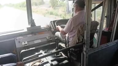 नागौर: नागौर रोड़वेज की चलती बस के गियर टॉप गियर से ऑटोमेटिक होकर न्यूटल हो रहा, वीडियो हुआ वायरल