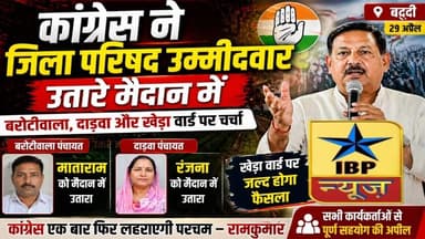 Baddi Breaking: कांग्रेस ने खेला बड़ा दांवदून विधायक रामकुमार ने घोषित किए कांग्रेस प्रत्याशी #baddi