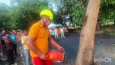 ନବରଙ୍ଗପୁର ପୋଲିସ ଷ୍ଟେସନ: କାଳ ବୈଶାଖୀ ର ପ୍ରଭାବରେ କୁର୍ଲୁ ଘାଟି ନିକଟରେ ଭାଙ୍ଗିଲା ଗଛ, ରାସ୍ତା ସଫା କଲେ ଅଗ୍ନିଶମ ବାହିନୀ କର୍ମକର୍ତ୍ତା