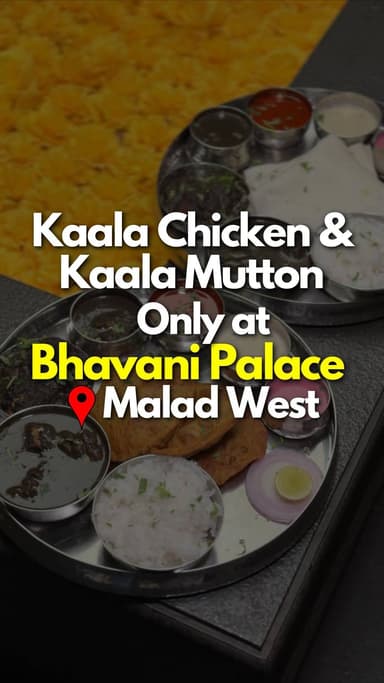 @bhavanipalace.mumbai Purna mumbai madhe ek asa restaurants jethe tumhala kaala chicken and kaala mutton milta
And ethe...