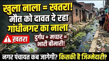 #सिद्धार्थनगर के गांधीनगर में खुला नाला बना खतरा—दुर्गंध, मच्छर और बीमारियों का डर! #yt #viral