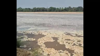 फल्गु नदी में बाढ़ में लोग मछली पकड़ते हुए और बहुत ही प्रेशर से बढ़ आए सूखी हुई नदी में