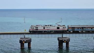 A stunning sweep over the sea 🌊
A train glides across the iconic #NewPambanBridge, blending strength with serenity 🚆✨