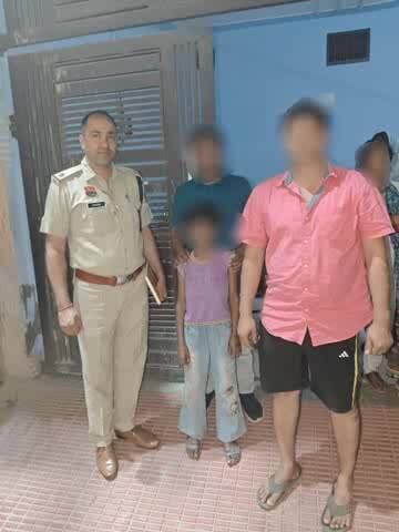 बहादुरगढ़: थाना सेक्टर 6 पुलिस ने 9 वर्षीय लापता बच्ची को सकुशल बरामद किया