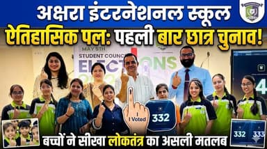 अक्षरा इंटरनेशनल स्कूल में पहली बार छात्र चुनाव, बच्चों ने सीखा लोकतंत्र का असली मतलब
#AksharaInternationalSchool #Stude...