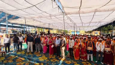 अलीराजपुर: अलीराजपुर के जोबट में 55 जोड़ों ने लिए सात फेरे, विधायक सेना पटेल ने कहा- खुशहाल जीवन की करें शुरुआत