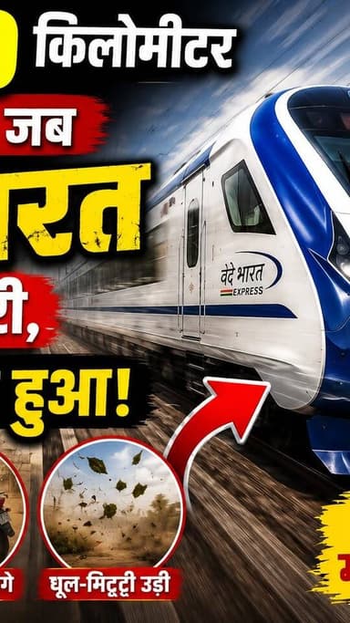 देखिए 180 किलोमीटर प्रति घंटे की रफ्तार से जब वंदे भारत गुजरी, तो क्या हुआ! 🚆⚡
#वंदेभारत #भारतीयरेलवे #हाईस्पीडट्रेन #र...