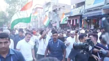 Rahul Gandhi जी के साथ बिजेन्द्र माजरा सदभाव यात्रा गुडगांवा में साथ साथ चलते हुए Indian National Congress - Haryana Ind