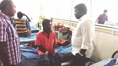 நாமக்கல்: கந்துவட்டி கொடுமையால் தற்கொலை முயற்சி செய்து கொண்ட கூலி தொழிலாளியை த.பு.கட்சியின் மா.செ ஆறுதல் கூறினார்
