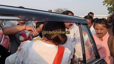 राजस्थान सीमा पर पूर्व मुख्यमंत्री वसुंधरा राजे का भव्य स्वागत, भाजपा कार्यकर्ताओं में दिखा उत्साह