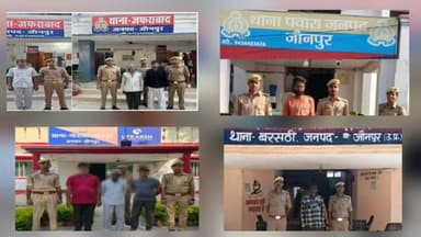 जनपद की कानून व्यवस्था बनाये रखने एवं अपराध/अपराधियों पर प्रभावी नियंत्रण हेतु वरिष्ठ पुलिस अधीक्षक जौनपुर के निर्देशन म...