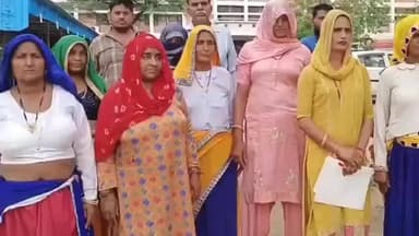 नारनौल: मुकुंदपुरा के ग्रामीणों ने पानी की कमी को लेकर नारनौल सचिवालय में किया प्रदर्शन