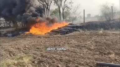 तसवारिया गांव में साजिश के तहत खेत में रखे पाइप व नीम के पेड़ों को किया आग के हवाले,दो लाख का नुकसान, पीड़ित ने सिटी पुलि...