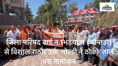 जिला परिषद वॉर्ड नम्बर 1 से विशाल राठौर उर्फ गोल्डी ने दल बल के साथ भरा नामांकन