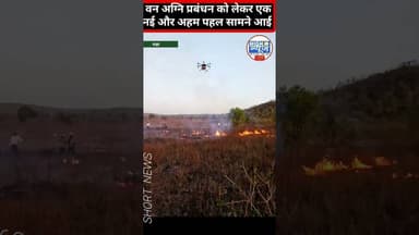 Panna ड्रोन से बुझाई जाएगी जंगल की आग! पन्ना में पहली बार एरियल फायर फाइटिंग का ट्रायल #news #वायरल