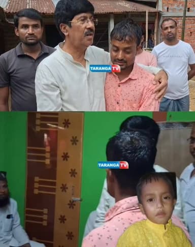 কাটিগড়ায় সাকিবুল আলমের পরিবারের খোঁজ খবর নেন বিধায়ক আমিনুল