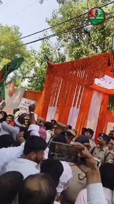 सपा और भाजपा कार्यकर्ताओं के बीच में बवाल #मऊ #दोहरीघाट