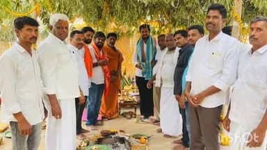 పరిగి: గూడూరు గ్రామంలో బొడ్రాయి ప్రతిష్టాపన కార్యక్రమంలో పాల్గొన్న పిసిసి సభ్యులు రితిక్ రెడ్డి