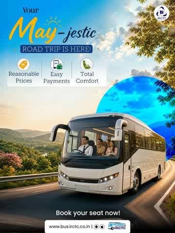 This May, let the journey feel just as refreshing as the destination. With IRCTC Bus, enjoy road trips designed around your comfort, where reasonable prices meet hassle-free payments and thoughtfully curated travel experiences. Whether it’s