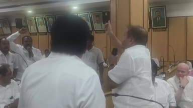 జడ్పీ లో ఇళ్ల స్థలాల వైసిపి కూటమి నాయకులు మధ్య మాటల తూటా