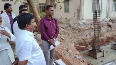 కనిగిరి: పట్టణంలో నూతనంగా నిర్మిస్తున్న డయాలసిస్ సెంటర్ నిర్మాణ పనులను పరిశీలించిన కనిగిరి ఎమ్మెల్యే ఉగ్ర నరసింహారెడ్డి