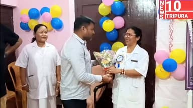 আন্তর্জাতিক নার্স দিবস উপলক্ষে আজ উদয়পুর ত্রিপুরা সুন্দরী হাসপাতালে রাধা কিশোর পুর মন্ডল সভাপতি সানি সাহা সহ মন্ডলের অন...