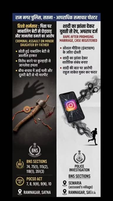 रामनगर में रिश्तों का कत्ल और विश्वास के साथ छल: कहीं पिता बना हैवान, तो कहीं प्रेमी ने लूटी आबरू#RamnagarPolice
#Just...