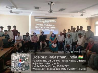-राजस्थान विद्यापीठ में डिजिटल मार्केटिंग पर एक दिवसीय कार्यशाला का आयोजन
-डिजिटल मार्केटिंग पर एक दिवसीय कार्यशाला का आ...