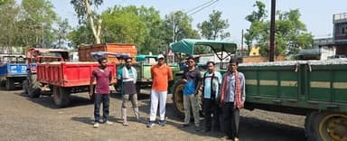 खनिजों के अवैध गतिविधियों पर की गई कार्रवाई, 5 हाईवा एवं 7 ट्रैक्टर जब्त