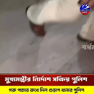 🔴 #গুড়াপ (হুগলী) ।। মুখ্যমন্ত্রীর নির্দেশের পরেই জোরদার পুলিশের নজরদারি : গরু পাচার রুখে দিল পুলিশ