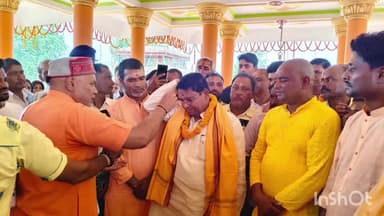 बरहट: काला में राम जानकी मंदिर प्राण प्रतिष्ठा महायज्ञ में पहुंचे मंत्री दामोदर रावत