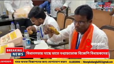 বিধানসভায় মাছ-ভাত দিয়ে মধ্যাহ্নভোজ বিজেপি বিধায়কদের, মুহূর্তে ভাইরাল ভিডিও!