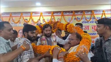 कैबिनेट मंत्री मनोज पांडये का भव्य स्वागत, सपा पर किया तीखा हमला #cmyogi #akhileahyadav