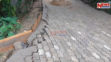 ছমৰীয়া সমষ্টিৰ গৰৈমাৰী উন্নয়ন খণ্ডৰ এলেকাত এজাক সাধাৰণ বৰষুণেই ফাদিল কৰি দিলে উন্নয়নৰ ফোঁপোলা স্বৰূপ।