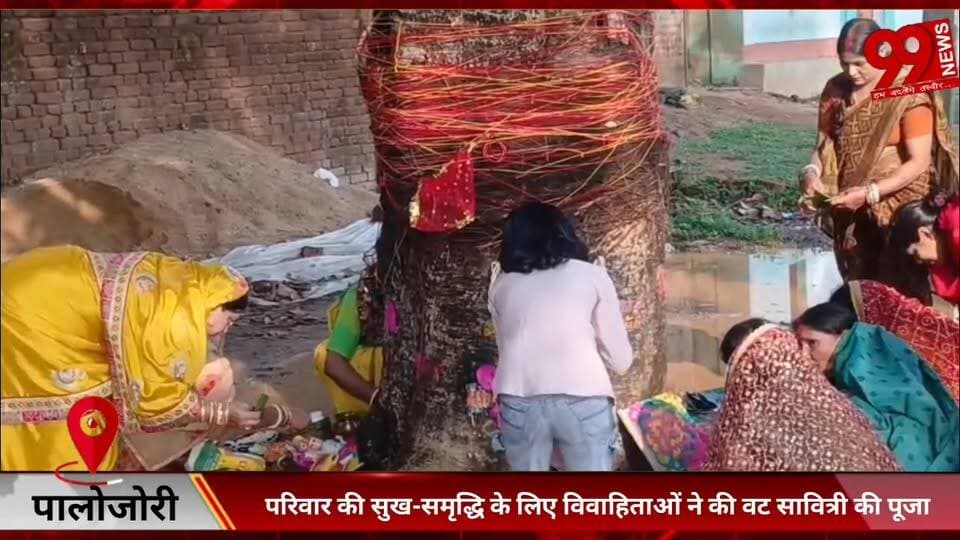 #पालोजोरी : #परिवार की #सुख-#समृद्धि के लिए #विवाहिताओं ने की #वट #सावित्री की #पूजा, #पालोजोरी में #दर्जनों #जगहों पर #...