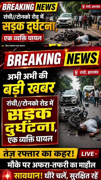 Ranchi Tonko Road News | रांची टोनको रोड में Road Mi*sh*ap | Public Update 2026
#RanchiLive #JharkhandNews #Breaking