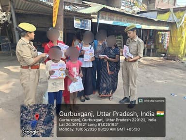 आज दिनांक 18.05.2026 को मिशन शक्ति-5.0 अभियान के अन्तर्गत जनपद के समस्त थानों पर गठित मिशन शक्ति टीम/एण्टीरोमियो टीम द्व...