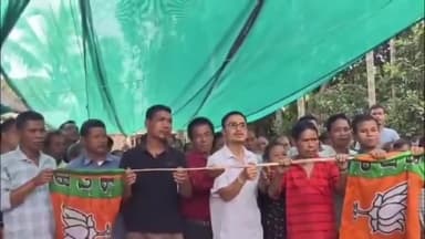 লংথরাই ভ্যালি: ছামনু বিধানসভা এলাকায় বিজেপি দলের পক্ষ থেকে একটি যোগদান সভা অনুষ্ঠিত হয় উপস্থিত বিধায়ক